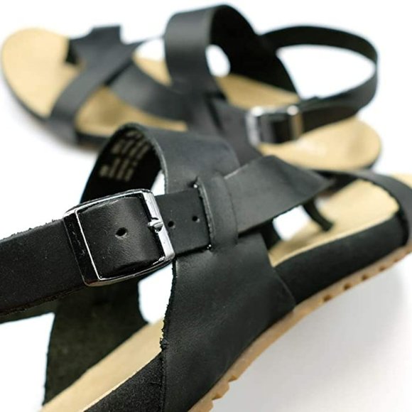 Harssidanzar Men's Genuine Leather Sandals - Black - Picture 5 of 7